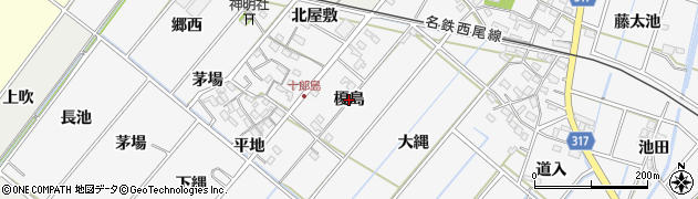 愛知県西尾市鎌谷町（榎島）周辺の地図