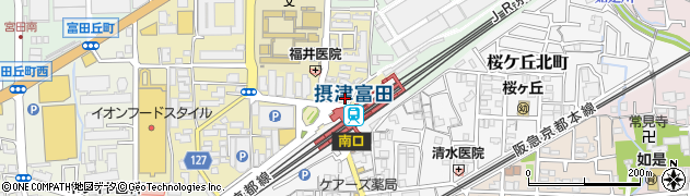 八木鍼灸整骨院摂津富田店周辺の地図