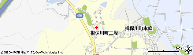 兵庫県たつの市揖保川町二塚184周辺の地図