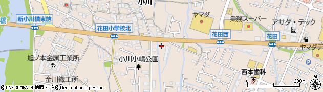 兵庫県姫路市花田町周辺の地図