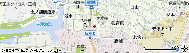 愛知県西尾市寺津町南馬場88周辺の地図