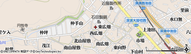 愛知県額田郡幸田町深溝北広畑周辺の地図