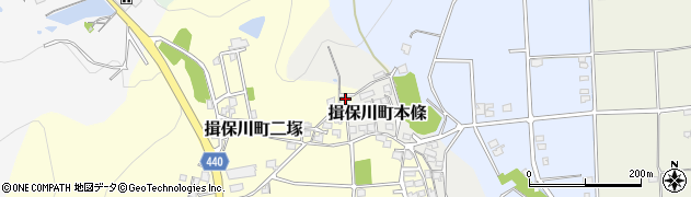 兵庫県たつの市揖保川町二塚244周辺の地図
