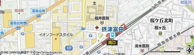 池田泉州銀行富田支店周辺の地図