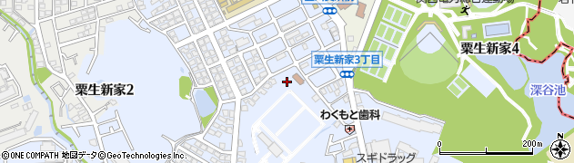 大阪府箕面市粟生新家3丁目周辺の地図