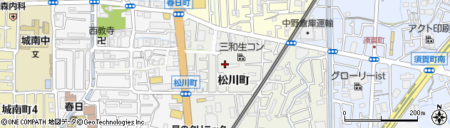 大阪府高槻市松川町周辺の地図