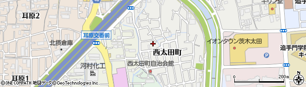 大阪府茨木市西太田町24周辺の地図