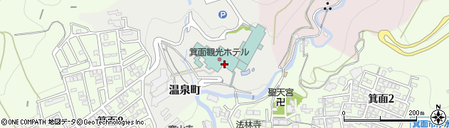 大江戸温泉物語　箕面観光ホテル周辺の地図