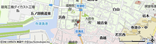 愛知県西尾市寺津町南馬場81周辺の地図