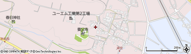 兵庫県小野市来住町周辺の地図