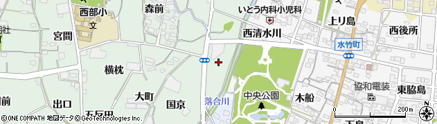 愛知県蒲郡市神ノ郷町（東川原）周辺の地図