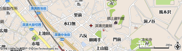 愛知県幸田町（額田郡）深溝（三角田）周辺の地図
