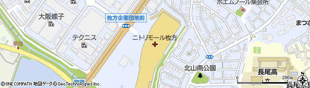 ホームセンターコーナンニトリモール枚方店周辺の地図