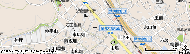 愛知県幸田町（額田郡）深溝（札ノ辻）周辺の地図