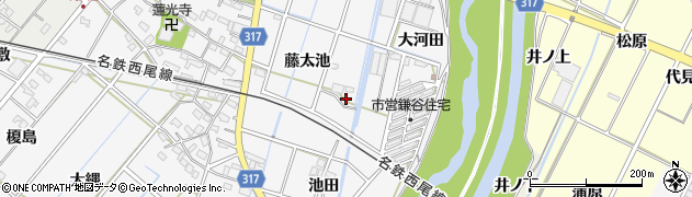 愛知県西尾市鎌谷町藤太池99周辺の地図