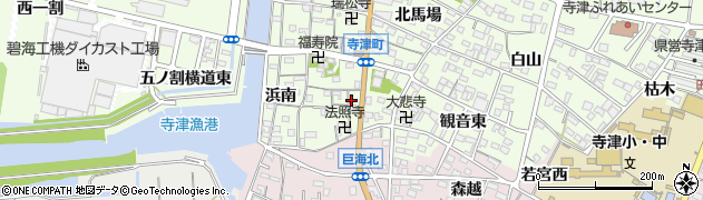 愛知県西尾市寺津町南馬場47周辺の地図