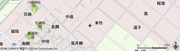 愛知県西尾市針曽根町米竹73周辺の地図