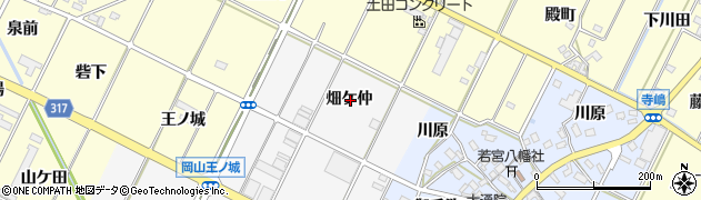 愛知県西尾市吉良町木田畑ケ仲周辺の地図