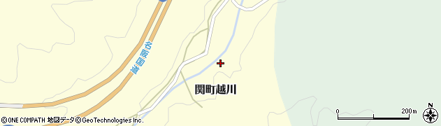 三重県亀山市関町越川周辺の地図