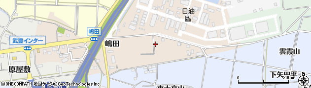 愛知県武豊町（知多郡）嶋田周辺の地図