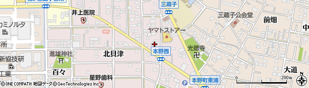 愛知県豊川市本野町北浦122周辺の地図