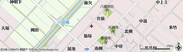 愛知県西尾市針曽根町宮前44周辺の地図