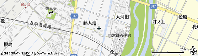 愛知県西尾市鎌谷町藤太池104周辺の地図