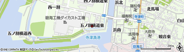 愛知県西尾市寺津町（五ノ割横道東）周辺の地図