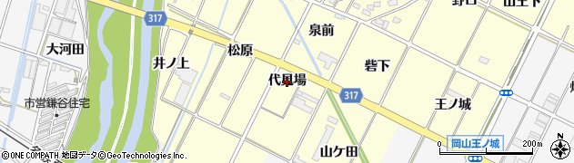 愛知県西尾市吉良町岡山（代見場）周辺の地図