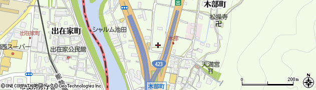 大阪府池田市木部町周辺の地図