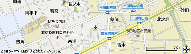 愛知県豊川市野口町薬師周辺の地図