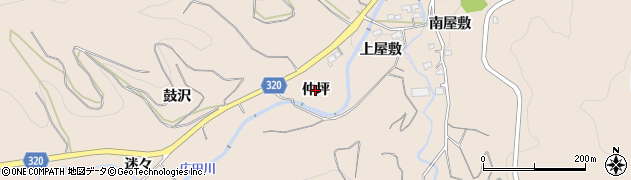 愛知県幸田町（額田郡）桐山（仲坪）周辺の地図
