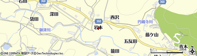 愛知県豊川市御津町金野岩本周辺の地図