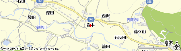 愛知県豊川市御津町金野（岩本）周辺の地図