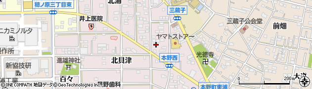 愛知県豊川市本野町北浦124周辺の地図