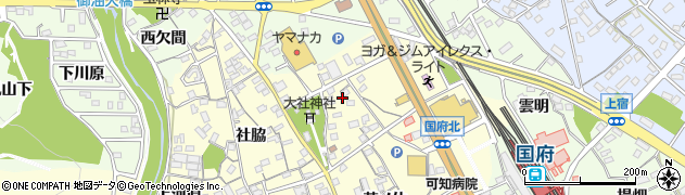 愛知県豊川市国府町（清水）周辺の地図
