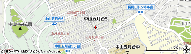 ＵＲ都市機構中山五月台団地１２号周辺の地図