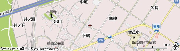 愛知県豊橋市賀茂町（塞神）周辺の地図