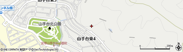 兵庫県宝塚市山手台東周辺の地図