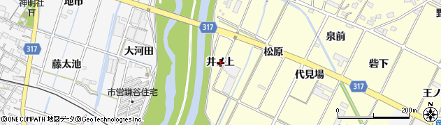 愛知県西尾市吉良町岡山（井ノ上）周辺の地図