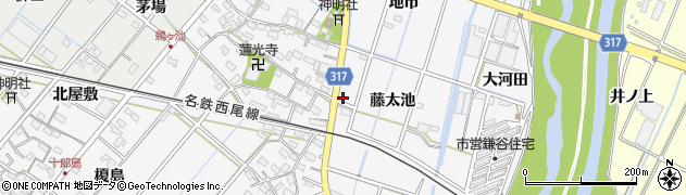 愛知県西尾市鎌谷町藤太池85周辺の地図