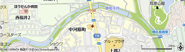 来来亭 茨木中河原店周辺の地図