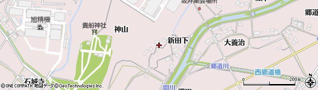 愛知県豊橋市賀茂町（新田下）周辺の地図