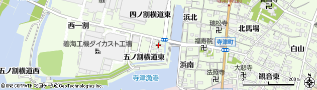 愛知県西尾市寺津町（東一割）周辺の地図