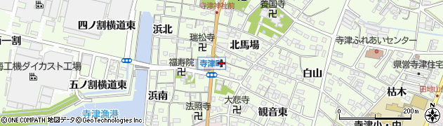 愛知県西尾市寺津町南馬場1周辺の地図
