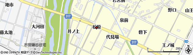 愛知県西尾市吉良町岡山（松原）周辺の地図
