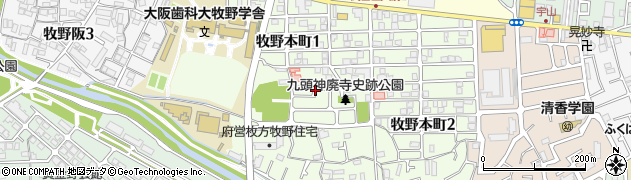 大阪府枚方市牧野本町周辺の地図