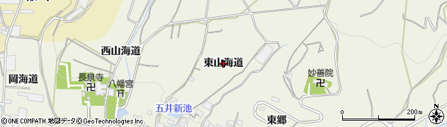愛知県蒲郡市五井町（東山海道）周辺の地図