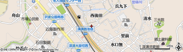 愛知県幸田町（額田郡）深溝（南後田）周辺の地図