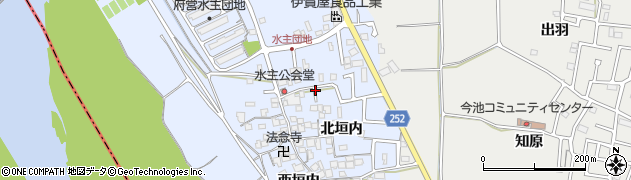 京都府城陽市水主周辺の地図